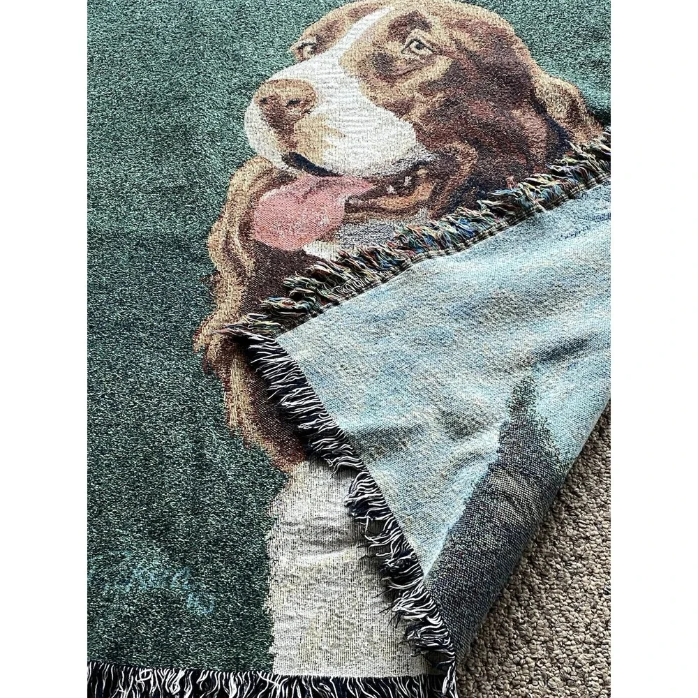 Cocker Spinger Spaniel Brown White Dog Puppy Tapestry Throw 58